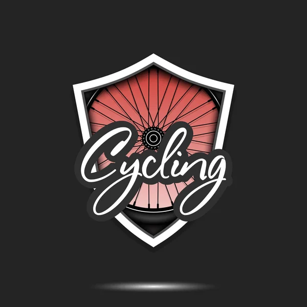 Modèle de conception de logo cyclisme — Image vectorielle