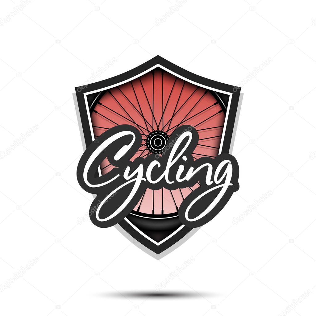 Cycling logo design template