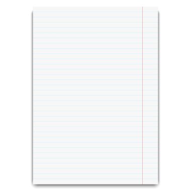 Satırdaki not defteri sayfası