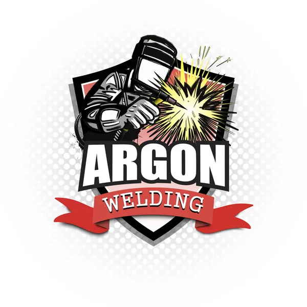 Modèle de logo de soudage Argon — Image vectorielle