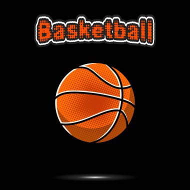 Vintage basketbol topu simgesi