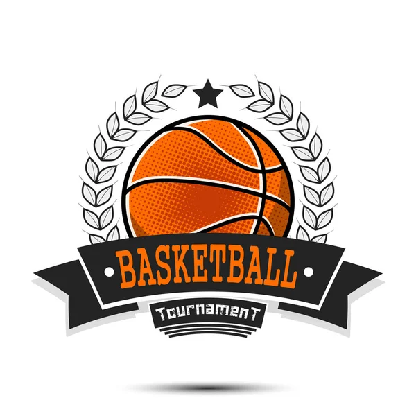 Basketball logo design template — Stock Vector