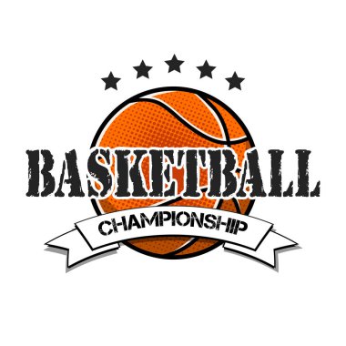 Basketbol logosu tasarım şablonu