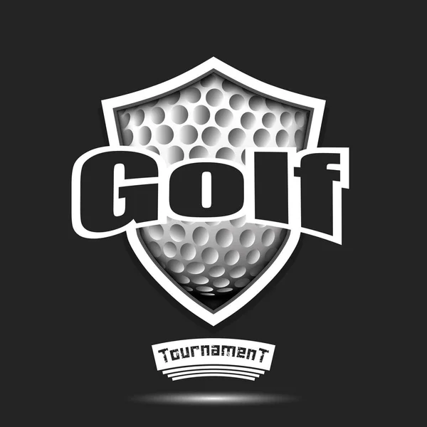 Golf logo tasarım şablonu — Stok Vektör
