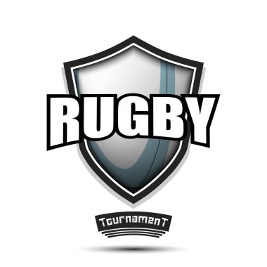 Rugby logo tasarım şablonu