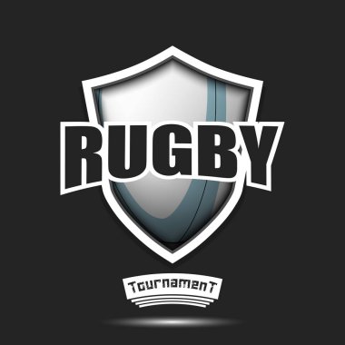 Rugby logo tasarım şablonu