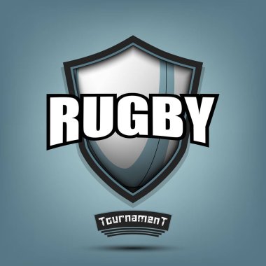 Rugby logo tasarım şablonu