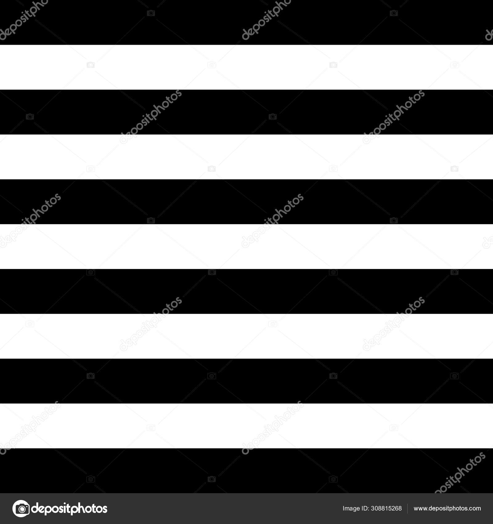Pattern horizontal stripe seamless black and white color. Stripe