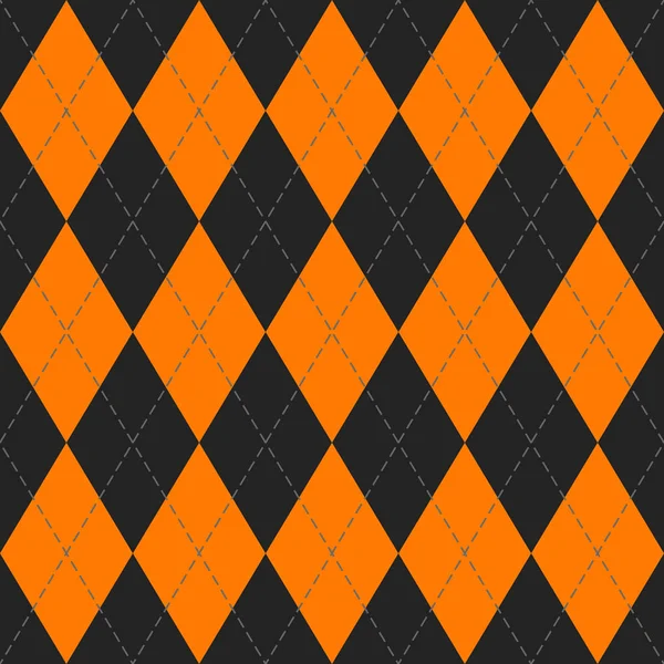 Plaid di Halloween Argyle. Sfondo gabbia scozzese — Vettoriale Stock