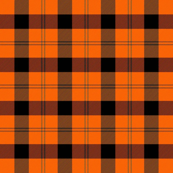 Halloween Tartan kariert. Schottischer Käfig-Hintergrund — Stockvektor