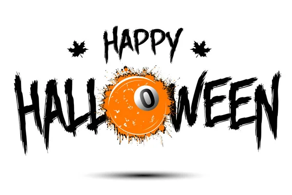 Joyeux Halloween et boule de billard de taches — Image vectorielle