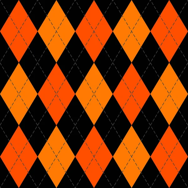 Halloween Argyle ruitje. Schotse kooi achtergrond — Stockvector