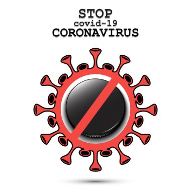 Hokey diski ile Coronavirus işareti