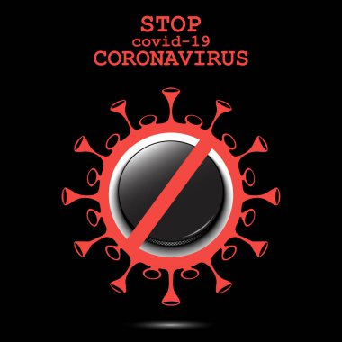 Hokey diski ile Coronavirus işareti