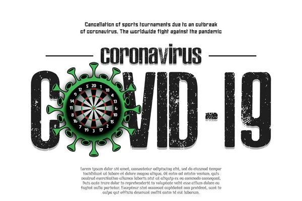 Covid-19. Signo de Coronavirus con diana — Archivo Imágenes Vectoriales