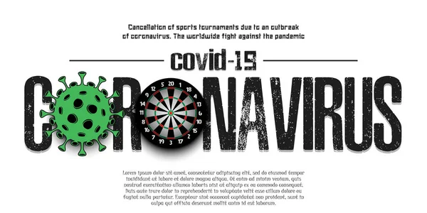 Koronavirus. Znamení koronaviru se šipkou — Stockový vektor