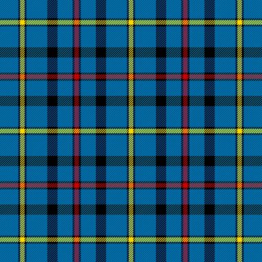 Tartan ekose. İskoç desenli mavi, kırmızı ve sarı kafes