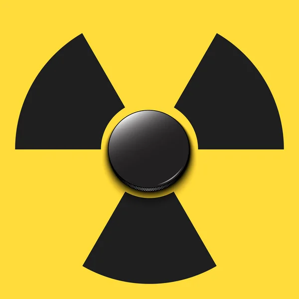 Símbolo de radiação com disco de hóquei —  Vetores de Stock
