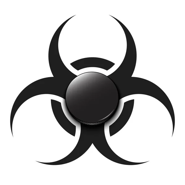 Biohazard symbol med hockey puck — Stock vektor