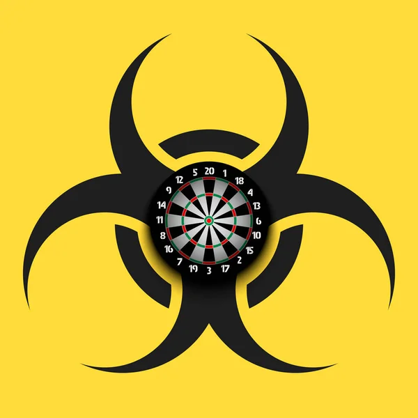 Symbol Biohazard se šipkou — Stockový vektor