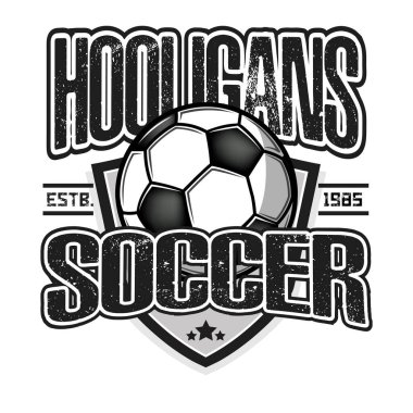 Futbol logosu. Futbol holiganlarının ruhu. 