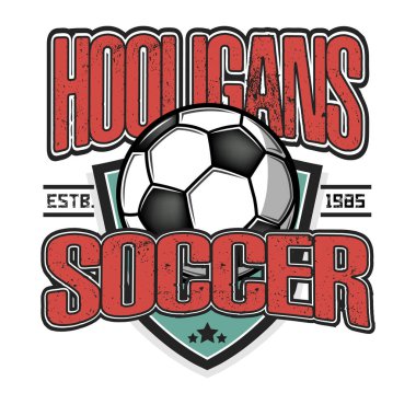 Futbol logosu. Futbol holiganlarının ruhu. 