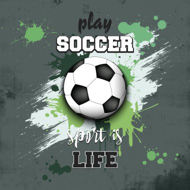 Futbol topu ikonu. Futbol oynayın. Spor hayattır.