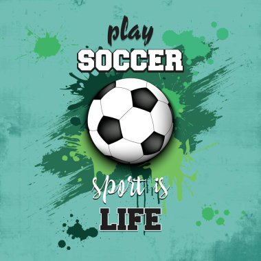 Futbol topu ikonu. Futbol oynayın. Spor hayattır.