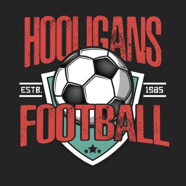 Futbol logosu. Futbol holiganlarının ruhu. 