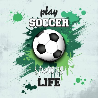 Futbol topu ikonu. Futbol oynayın. Spor hayattır.