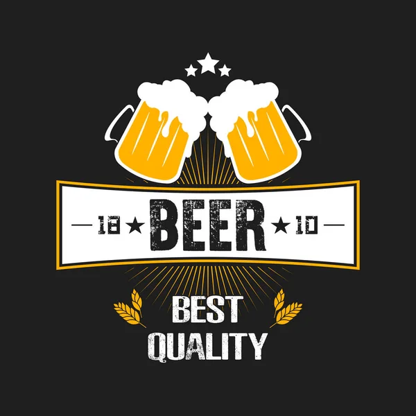 Plantilla de diseño del logotipo de cerveza — Vector de stock