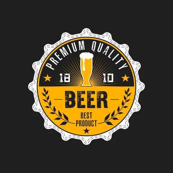Modelo de design de logotipo de cerveja — Vetor de Stock