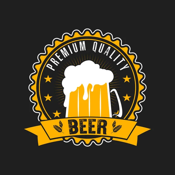 Шаблон логотипа пива — стоковый вектор