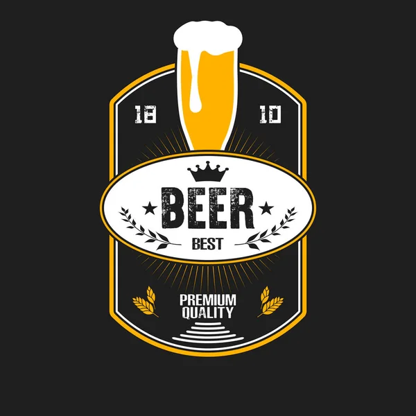 Modelo de design de logotipo de cerveja —  Vetores de Stock
