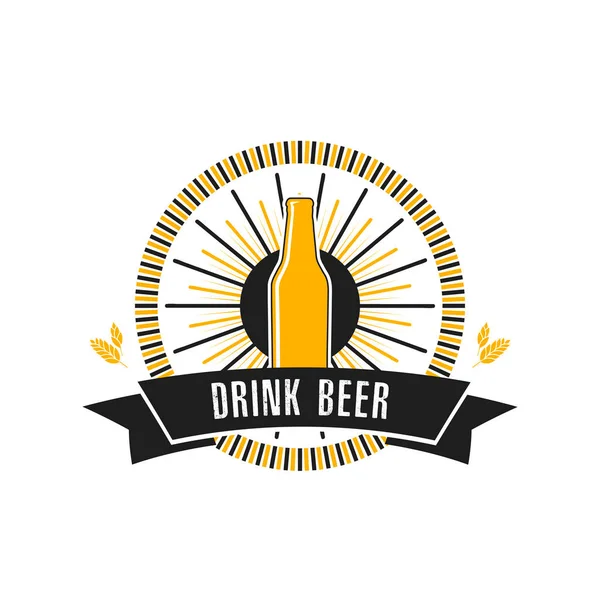 Vorlage für das Design des Bier-Logos — Stockvektor