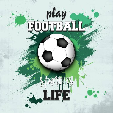 Futbol topu ikonu. Futbol oynayın. Spor hayattır.