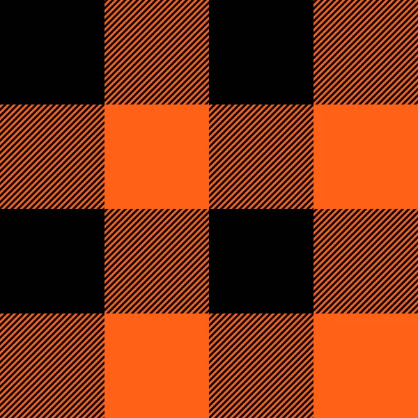 Tartan pattern. Halloween Orange plaid — Stock Vector