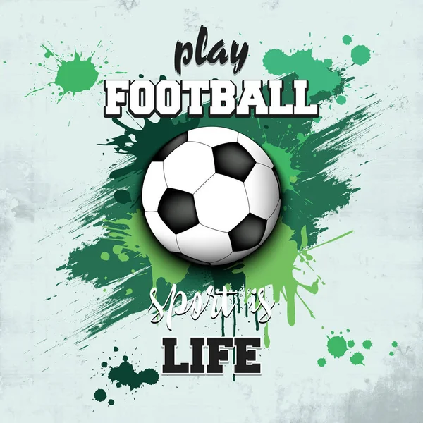 足球的图标。踢足球。体育就是生活 — 图库矢量图片