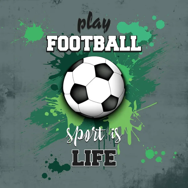 Futbol topu ikonu. Futbol oynayın. Spor hayattır.