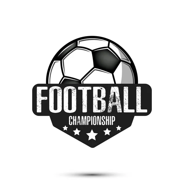 Futbol logosu tasarım şablonu — Stok Vektör