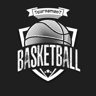 Basketbol logosu tasarım şablonu
