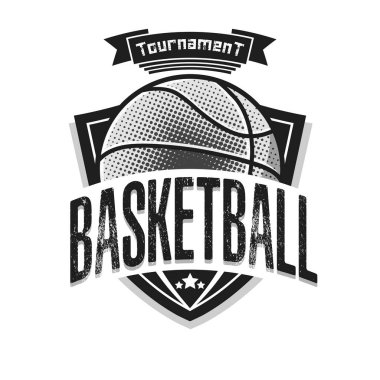 Basketbol logosu tasarım şablonu