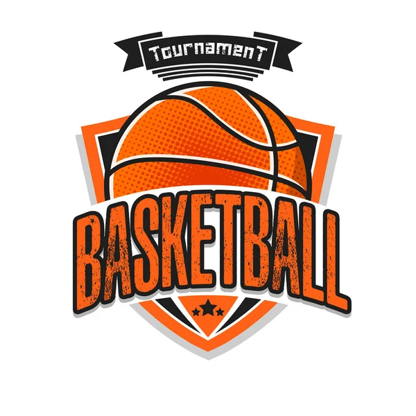 Баскетбольный шаблон логотипа — стоковый вектор