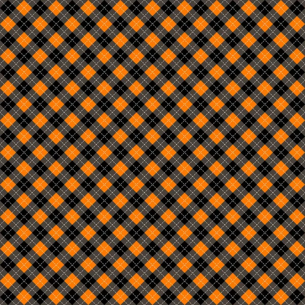 Halloween Argyle a cuadros. Fondo de jaula escocesa — Archivo Imágenes Vectoriales