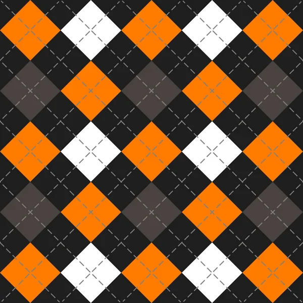 Plaid di Halloween Argyle. Sfondo gabbia scozzese — Vettoriale Stock