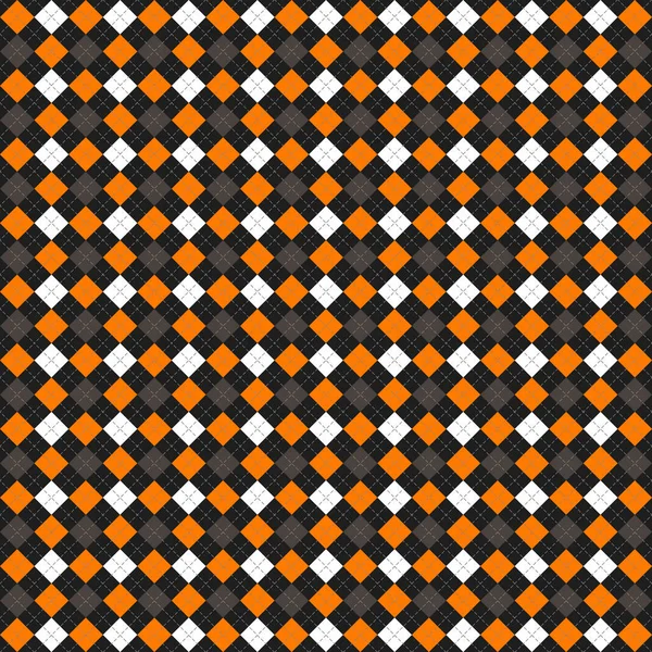 Halloween Argyle ruitje. Schotse kooi achtergrond — Stockvector