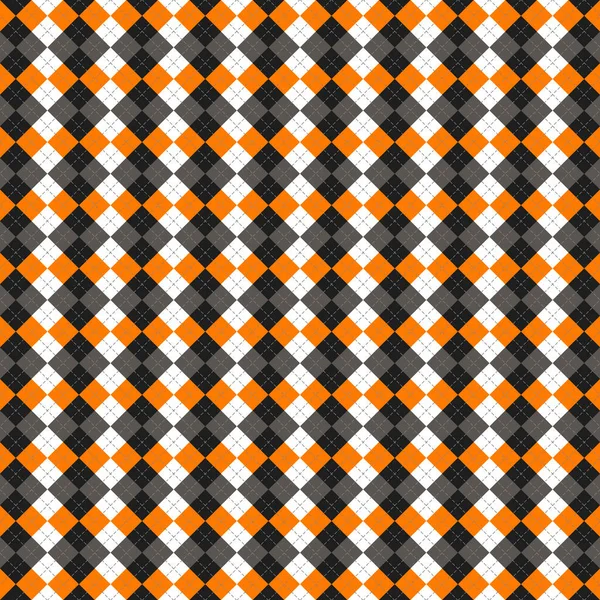 Plaid di Halloween Argyle. Sfondo gabbia scozzese — Vettoriale Stock