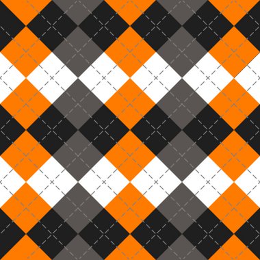 Cadılar Bayramı argyle ekose. İskoç kafesi arkaplanı