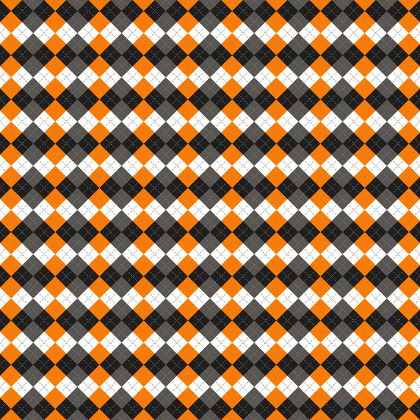 Plaid di Halloween Argyle. Sfondo gabbia scozzese — Vettoriale Stock