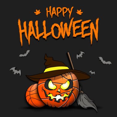 Mutlu Cadılar Bayramı. Basketbol topu Balkabağı